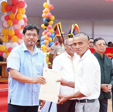 Meghalaya CM Conrad Sangma hands over appointment letters to 2,968 police recruits
