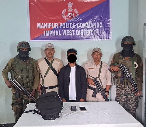 Two insurgent cadres arrested in Manipur; arms and mobile phones seized
