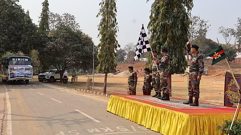 Assam Rifles flags off National Integration Tour for students from Nagaland
