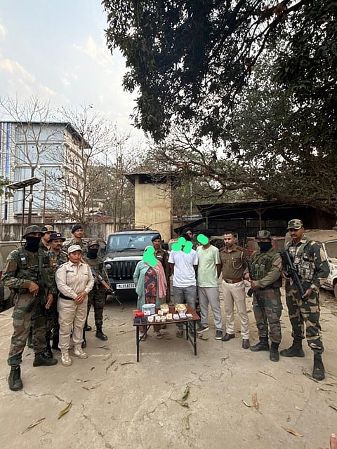 Security forces arrest extortionist, PREPAK cadre and three drug smugglers in Manipur
