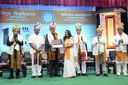 VP Radhakrishnan Highlights Northeast Development at Tripura University's 14th Convocation