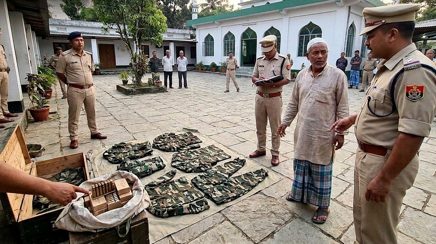 Camouflage Uniforms and Live Ammunition Found at Williamnagar Mosque, Police Officer Booked
