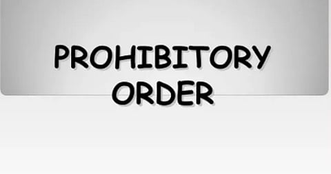 Prohibitory order