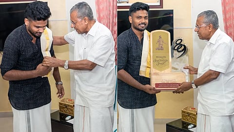 Kerala CM Pinarayi Vijayan Honors Sanju Samson for T20 World Cup Triumph