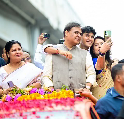 Assam CM Files Nomination from Jalukbari
