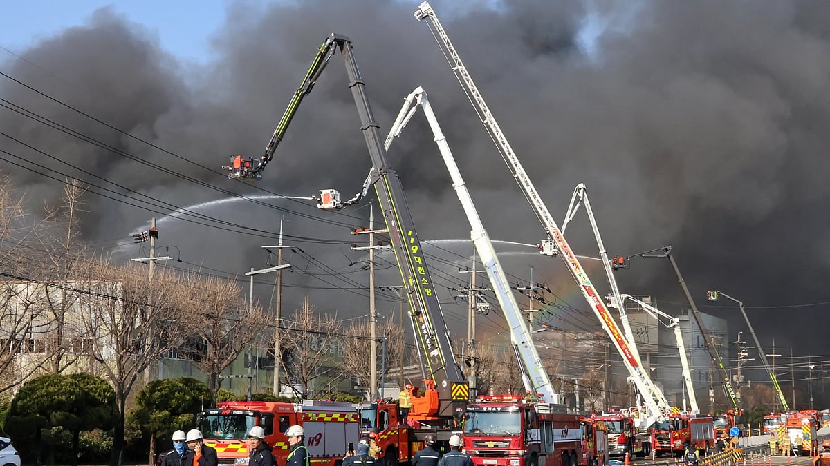 South Korea auto parts plant fire: Death toll climbs to 14; Lee Jae Myung inspects site