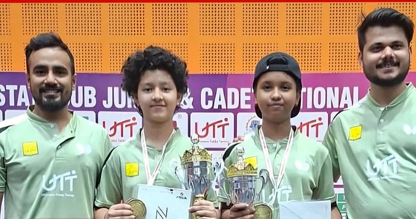 Assam Duo Divija Paul and Ishani Gogoi Strike Gold at National U-13 Table Tennis Championships
