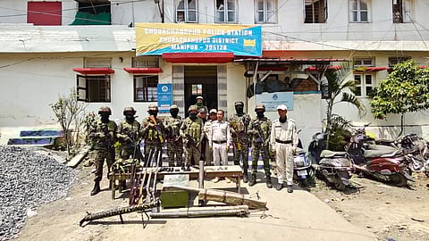 Manipur: Arms, Explosives and Drugs Seized in Multi-District Operations; Bunkers Destroyed

