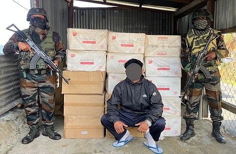 Assam Rifles Seizes ₹32.5 Lakh Foreign Cigarettes, One Held in Mizoram
