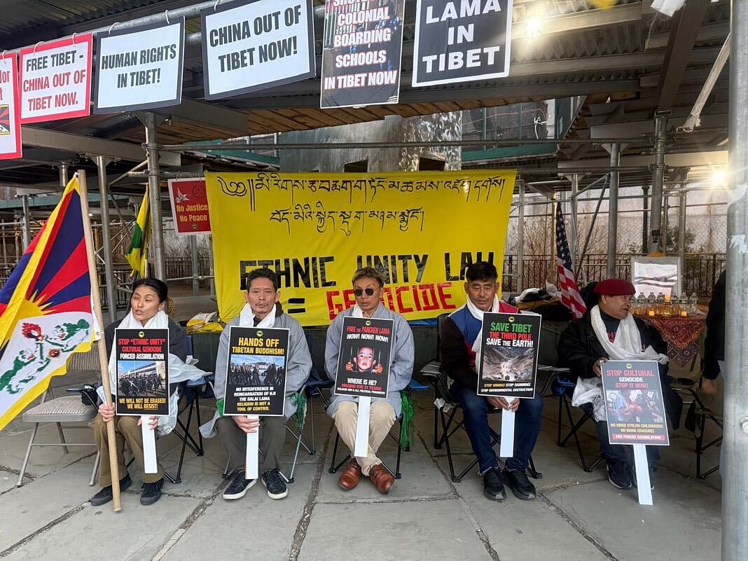 Tibetan activists launch 90-hour fast outside UN against China’s oppression