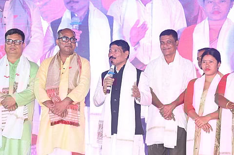 Atul Bora Attends Rongali Bihu Sammelan in Bokakhat, Extends Greetings
