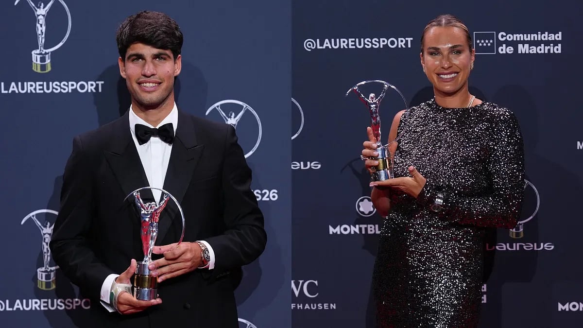 Carlos Alcaraz and Aryna Sabalenka crowned top Laureus sports stars in Madrid