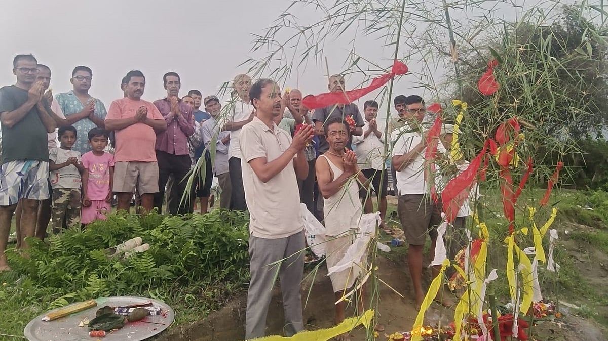 Sansari Puja held by Gorkha community on banks of Jiya Bharali river at Nameri
