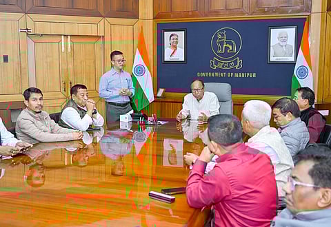 Manipur CM Chairs NDA MLAs’ Meet, Stresses Coordinated Action for Peace
