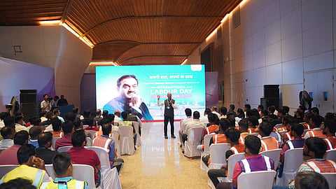 Gautam Adani addresses around 3000 workers and employees of LGBIA, Guwahati on the occasion of Labour Day, focuses on Local Jobs, Better Lives and Dignity