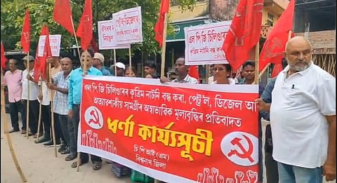 Assam: CPI(M) Slams Govt Over Fuel Price Hike, Holds Protest in Biswanath

