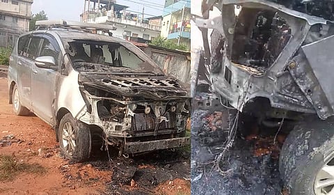 vehicles torched