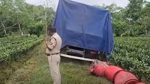 Police Seize Truck Laden with Stolen Crude Oil in Makum After Busting Underground Pipe Syndicate