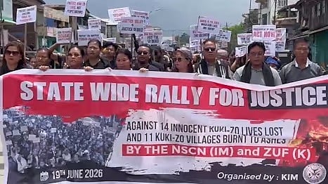 Protesters Join Kuki-Zo Rally for Justice in Kangpokpi, Submit Memo to PM 