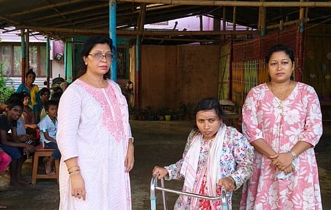 Disabled woman rescued