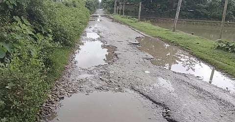 Massive potholes