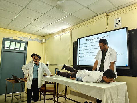 First aid demonstration camp