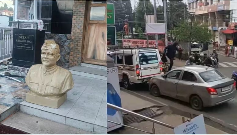 Assam: BUBSSS, BDF slam KSU over vandalism of Netaji statue in Shillong, demand stronger action