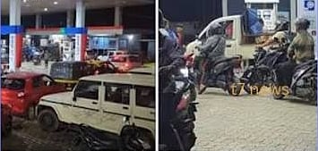 Rush in Petrol Pump of Shillong Due to Assam-Meghalaya Border Tensions