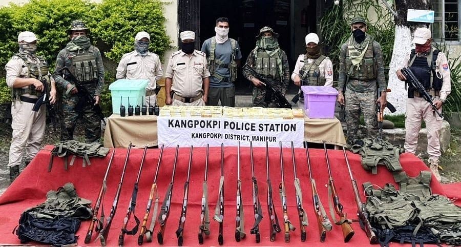 13 militants held in Manipur as security forces seize major arms cache in multi-district raids