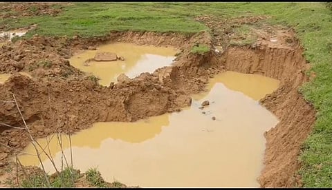 Illegal earth excavation