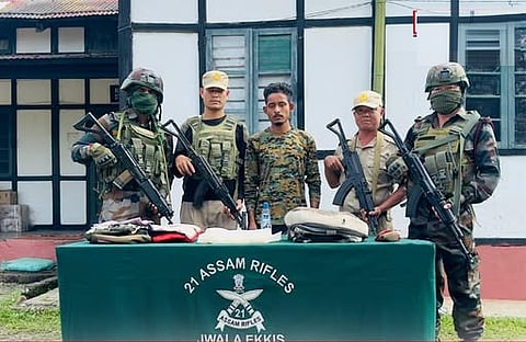 ULFA-I Cadre Surrenders Before Assam Rifles Along India-Myanmar Border