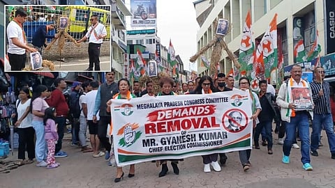 Meghalaya Congress Protests 