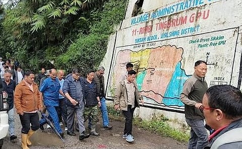 BJP Sikkim Delegation Visits Landslide-Hit Rimbi-Timrong