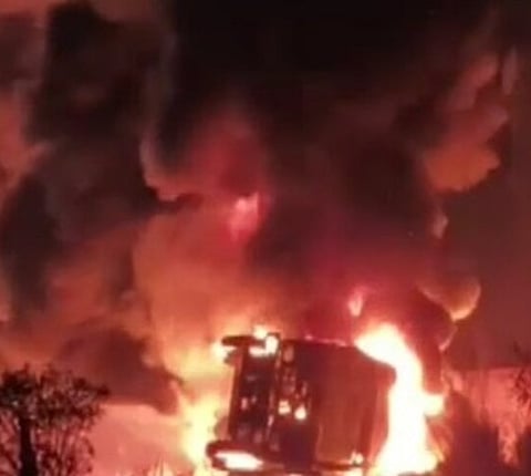 Passenger Vehicle Catches Fire After 11-KV Power Line Falls in Meghalaya