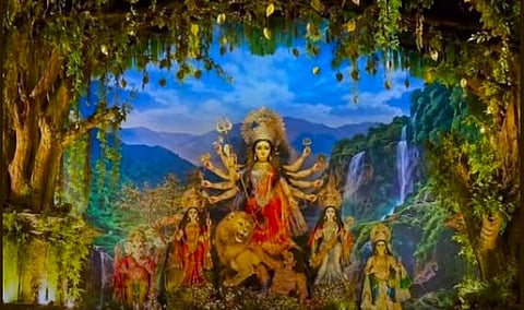 Eco-Conscious Theme Replaces Temple Replica to Highlight Climate Crisis and Environmental Regeneration