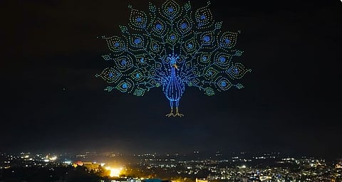 Dasara Drone Show Secures Guinness World Record with 3,473-UAV Leaping Peacock Display
