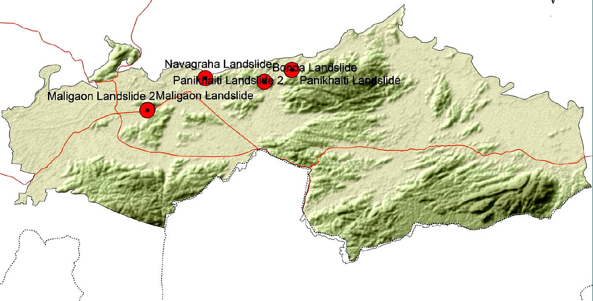 NESAC surveys landslide-affected areas in Guwahati