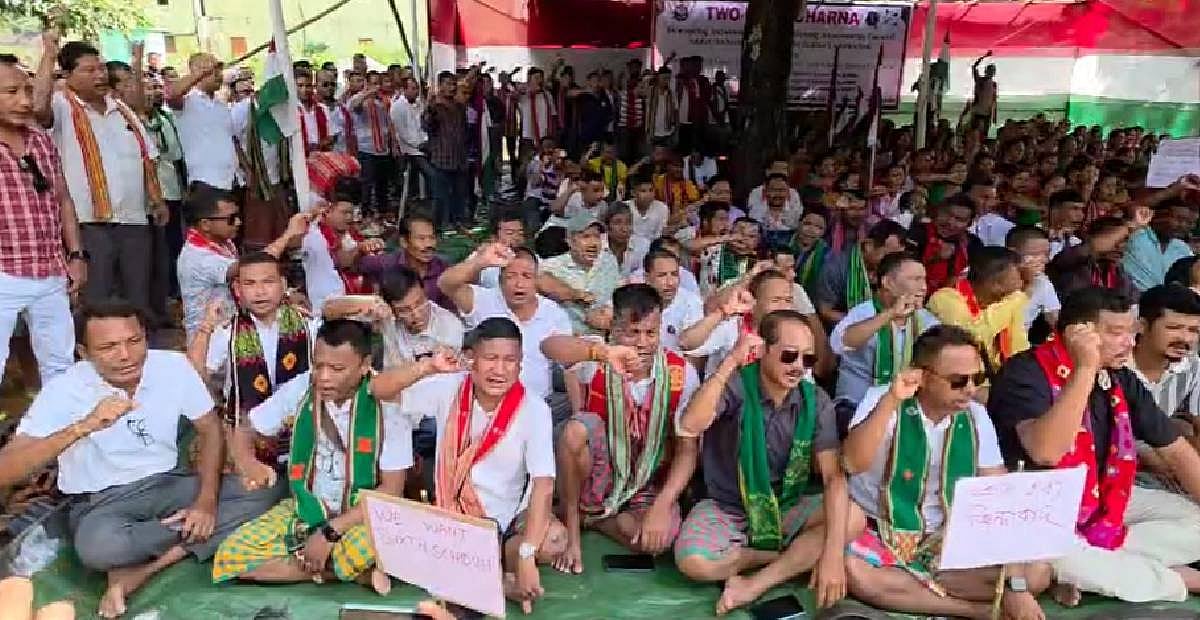 Rabha bodies stage dharna in South Kamrup, demand Sixth Schedule