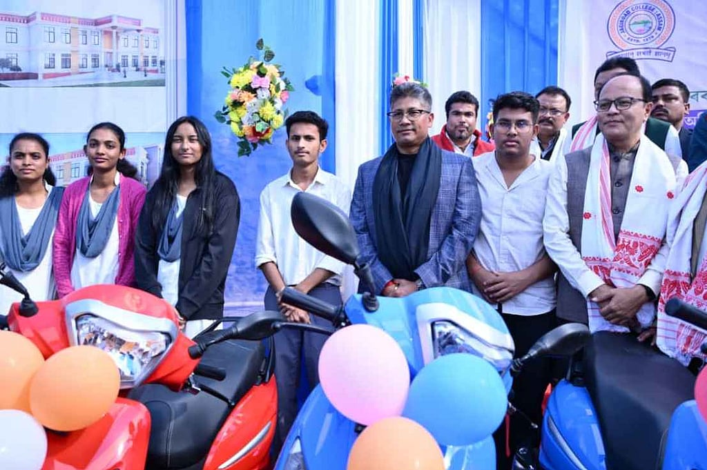 Assam: Minister Pijush Hazarika distributed scooters among students