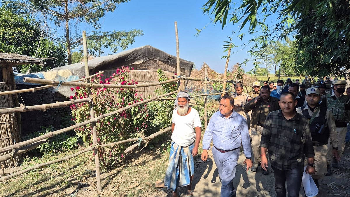 Inspection of encroached land at Bura Chapori Wildlife Sanctuary