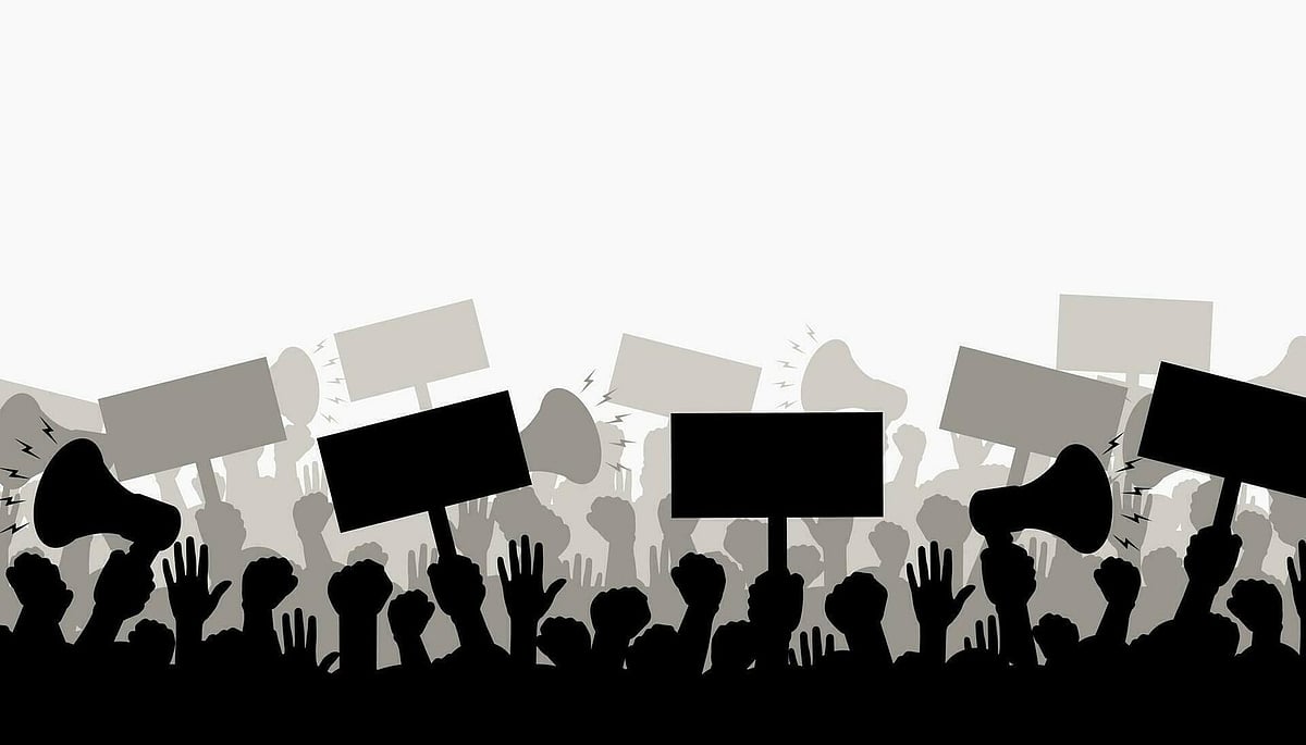 Tea labourers protest in Demow, demand ST status and land pattas