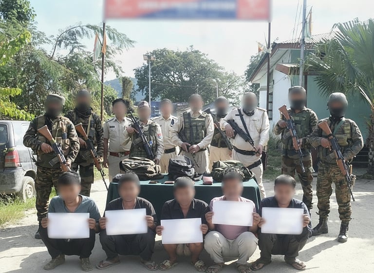 Five suspected UNLF (G-5) members apprehended in Manipur