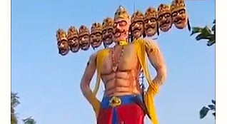 80-Foot Tall Ravana Ready for Spectacular Dussehra Immolation in North ...