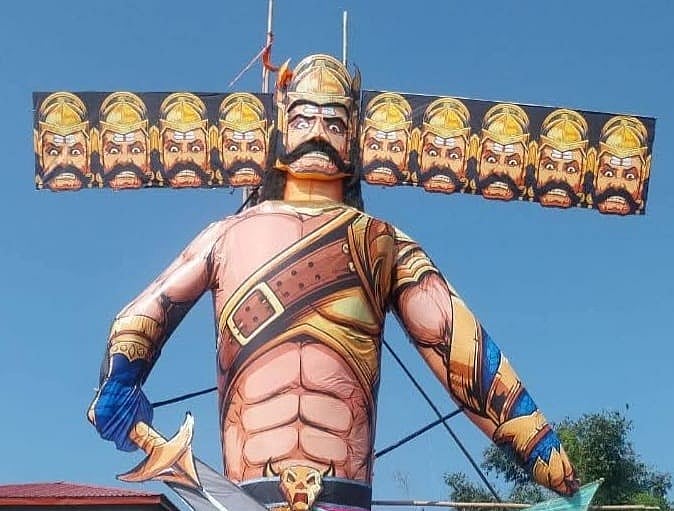 Tihu Celebrates Vijayadashami with 100-Foot Ravana Effigy Burning and ...