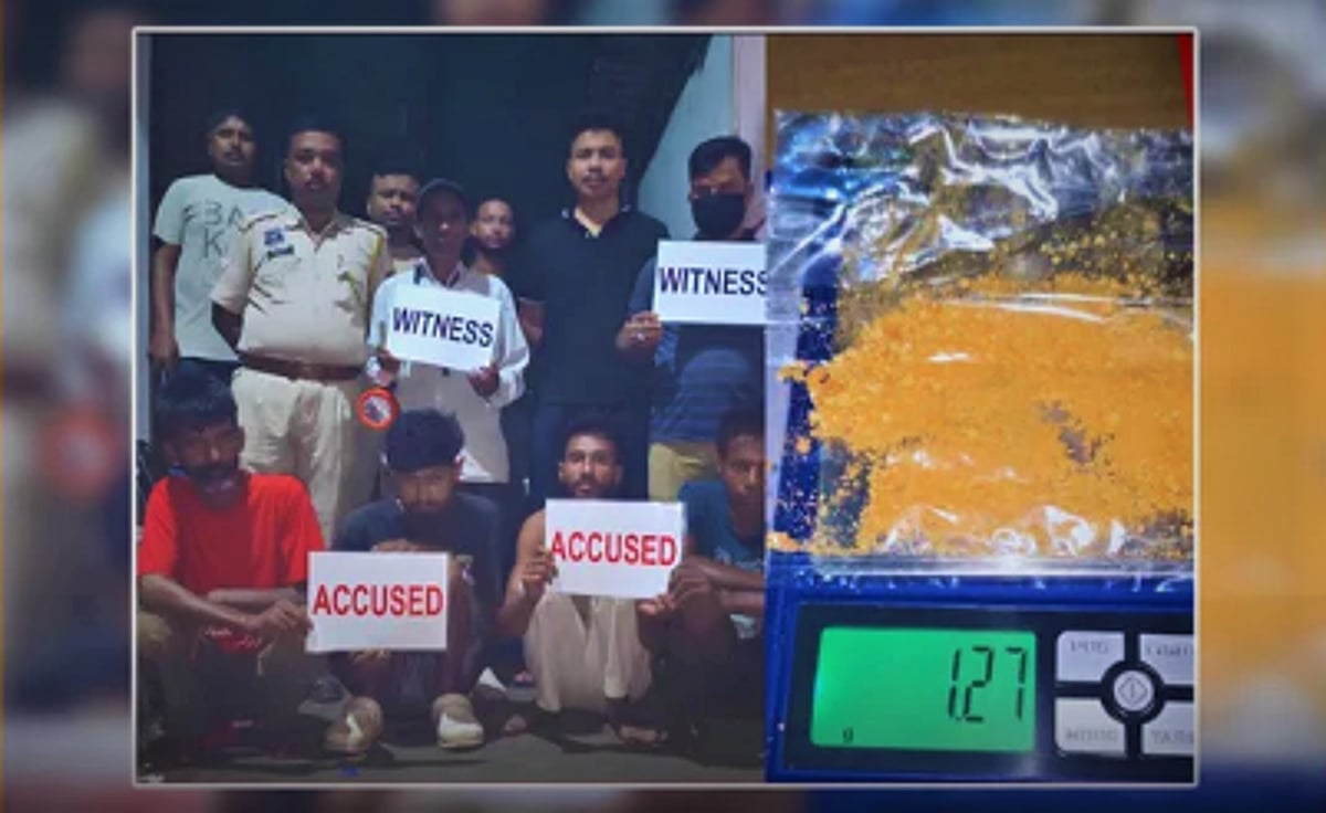 Fising Dragnet Heroin Seized in Nagaon Market Raid; Four Suspected Drug Peddlers Detained
