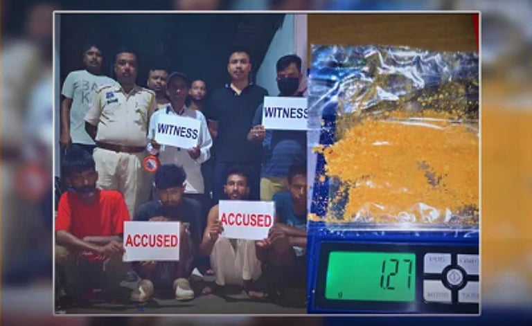 Fising Dragnet Heroin Seized in Nagaon Market Raid; Four Suspected Drug Peddlers Detained