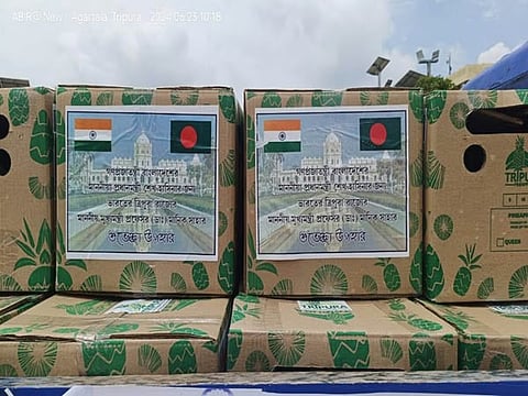 त्रिपुरा के सीएम माणिक साहा ने बांग्लादेश की पीएम शेख हसीना को अनानास भेजे