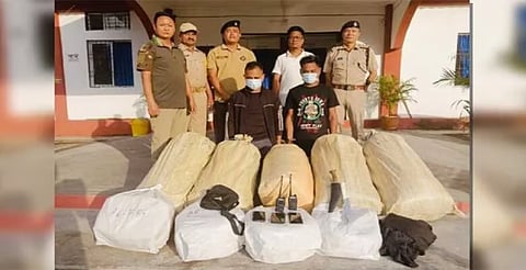 अरुणाचल: पश्चिम कामेंग पुलिस ने दो ड्रग तस्करों को गिरफ्तार किया; 163.2 किलोग्राम गांजा जब्त किया 