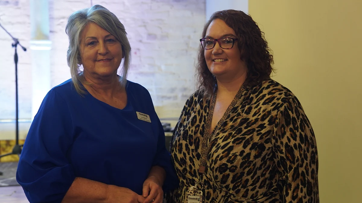 Lori Malone, Reentry Program Specialist at Goodwill, and Cassie Swindell, a Career Navigator at Goodwill