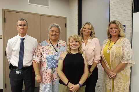 Myron Heckman – Director of Secondary Learning Services, Van Buren School District; Jeanne Carroll – Families in Transition Liaison, Fort Smith Public Schools; Melinda Hyatt – Social Worker, Fort Smith Public Schools; Beth Presley – CEO, Boys and Girls Club; Mariann Yates – Hand to Hand Foundation